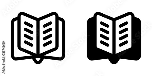 Editable open book vector icon. Reading, literature, library, education. Part of a big icon set family. Perfect for web and app interfaces, presentations, infographics, etc