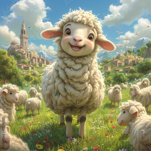 Sheep-tastic: A Flock of Fun in the Sun Generative AI