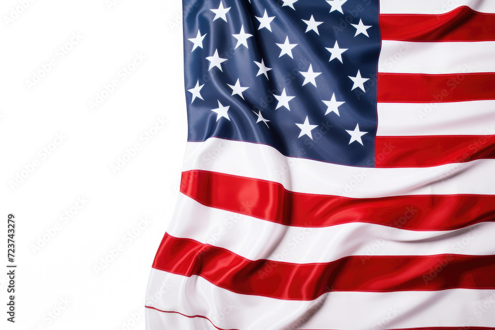 Fototapeta premium America flag for awareness day, white background
