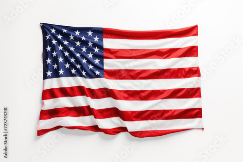 America flag for awareness day, white background