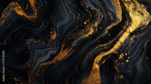 Abstract gold black background, modern design texture.