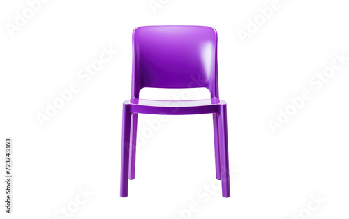 plastic chair purple in color on white or PNG transparent background.