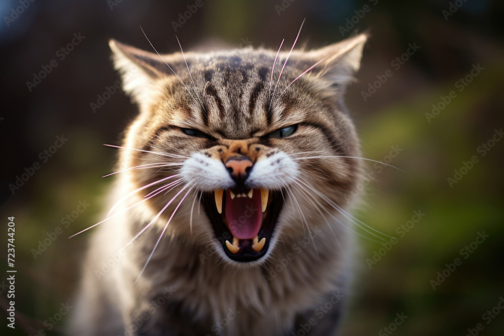 Angry looking cat