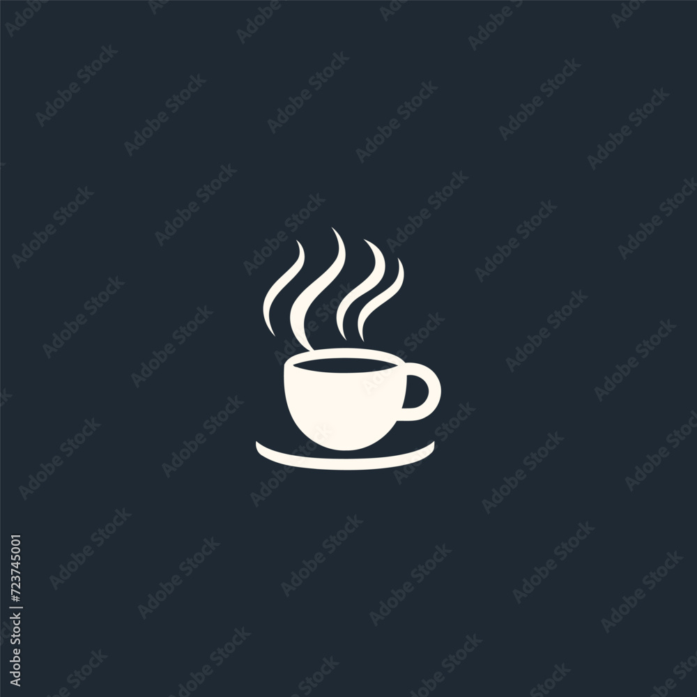 Hot coffee logo design vector illustration Hot coffee logo design vector illustration