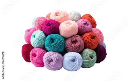yarn for knitting purpose on white or PNG transparent background.