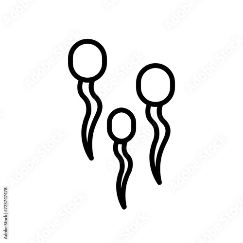 sperm line icon