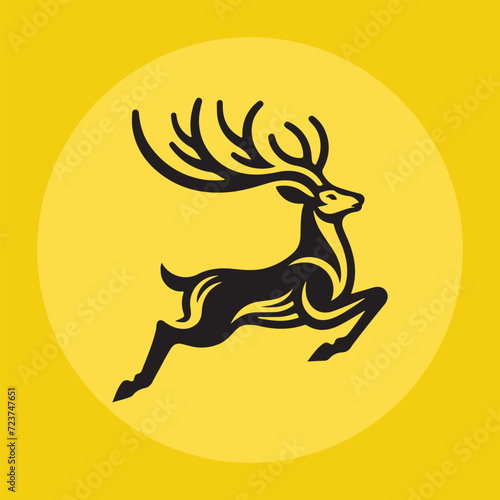 Jump Deer Vector