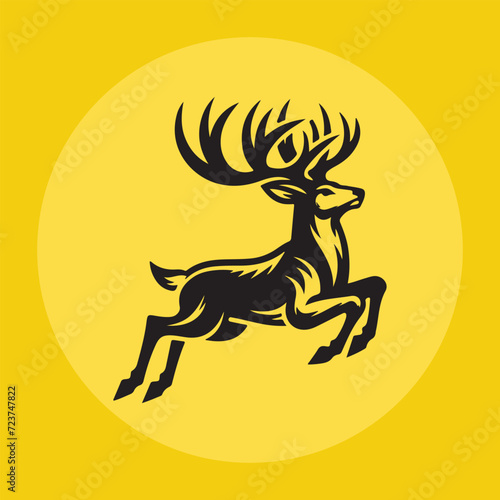 Jump Deer Vector