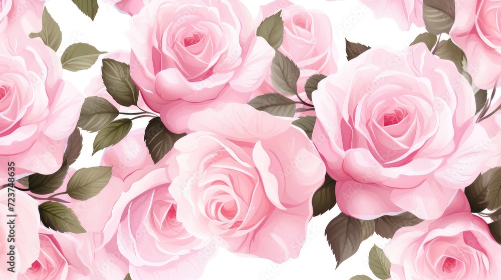 Assortment of Elegant Vector Roses in Full Bloom and Buds Generative AI Assortment of Elegant Vector Roses in Full Bloom and Buds Generative AI
