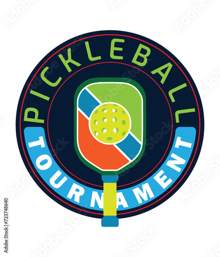 Pickleball Tournament Logo. You can use it as club logo, banner design etc.