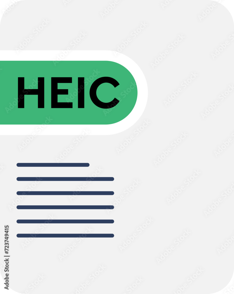 HEIC File icon Medium sea green and dark cerulean color HEIC File icon Medium sea green and dark cerulean color