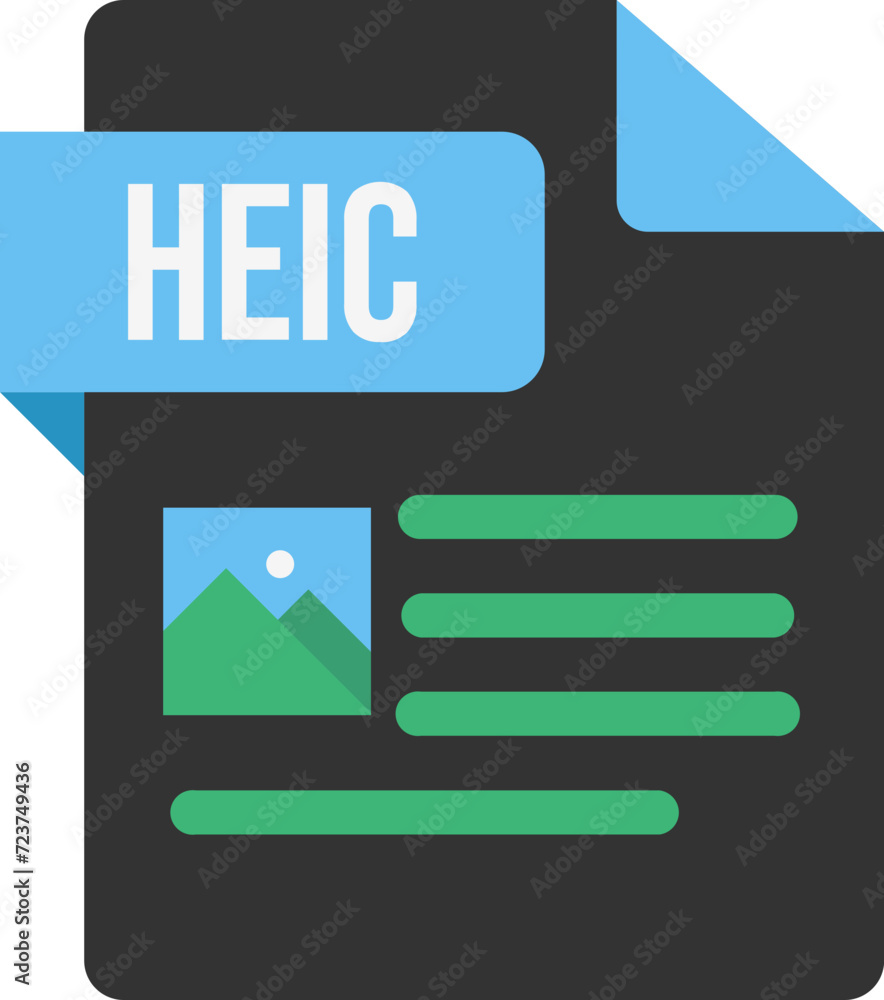 HEIC File icon with Butterfly blue and Medium sea green color HEIC File icon with Butterfly blue and Medium sea green color