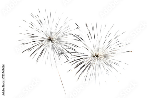 Fireworks Stock Image In Black Background isolated on white background. Generative AI.