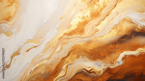 Warm Toned Abstract Marble Fluid Art