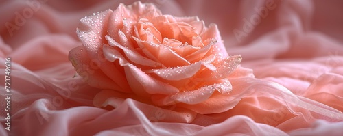 Pink Rose with a Sparkling Glow: A Perfect Blend of Fashion and Nature Generative AI © Satyam