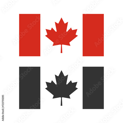 Canadian flag in actual size and colors
