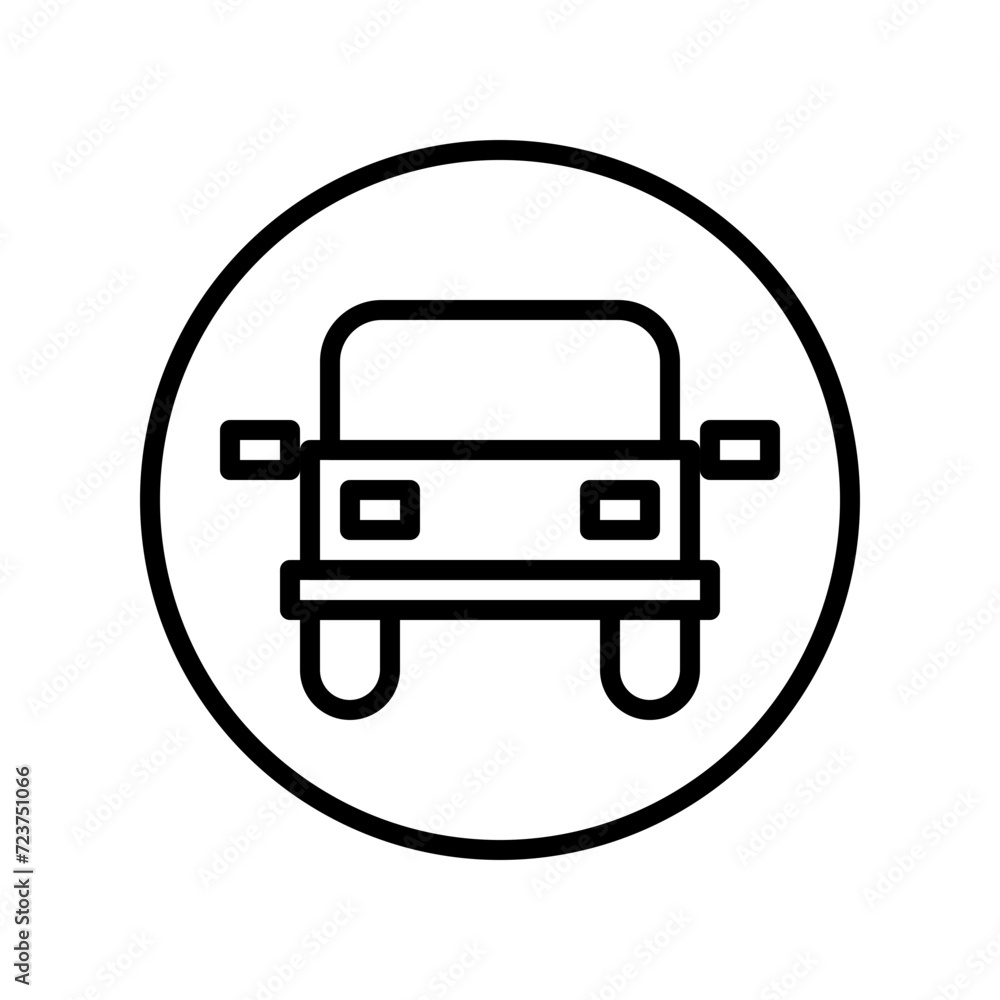 car sign line icon