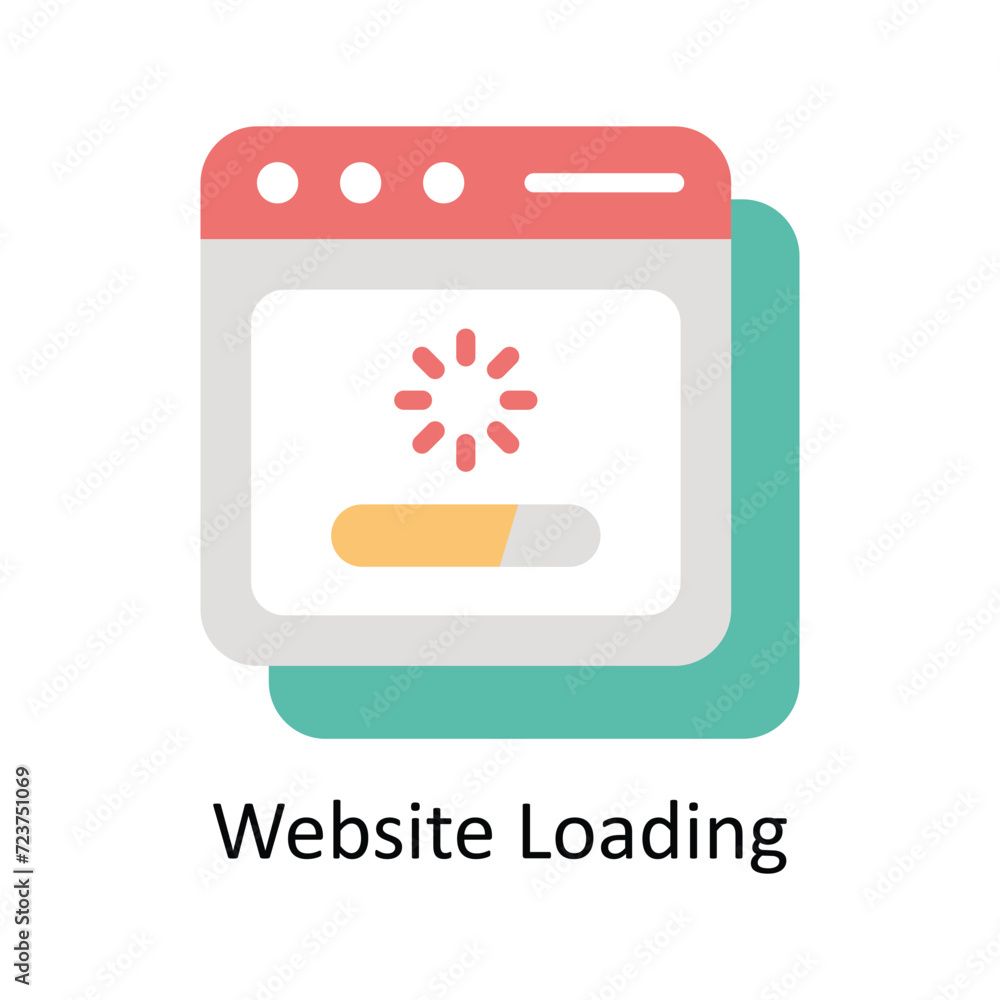 Website Loading vector Flat icon style illustration. EPS 10 File Website Loading vector Flat icon style illustration. EPS 10 File