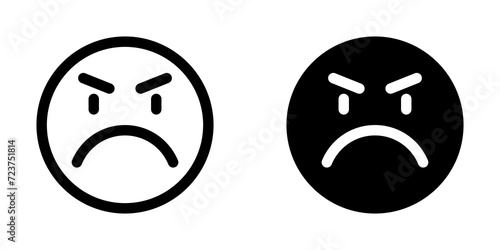 Editable upset, angry, mad expression emoticon vector icon. Part of a big icon set family. Part of a big icon set family. Perfect for web and app interfaces, presentations, infographics, etc