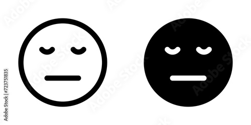 Editable bored expression emoticon vector icon. Part of a big icon set family. Part of a big icon set family. Perfect for web and app interfaces, presentations, infographics, etc
