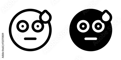 Editable confused, shocked, surprised emoticon vector icon. Part of a big icon set family. Part of a big icon set family. Perfect for web and app interfaces, presentations, infographics, etc