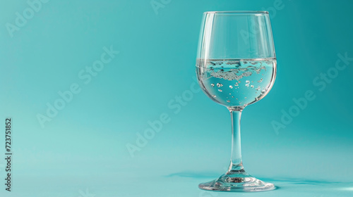 Sparkling Water in a Wine Glass