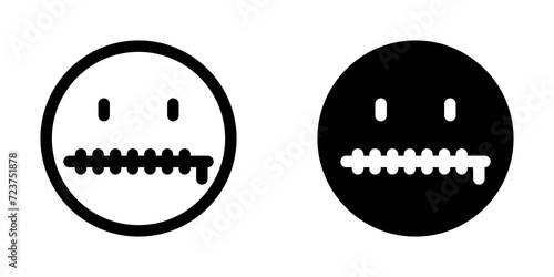 Editable zip mouth, silence expression emoticon vector icon. Part of a big icon set family. Part of a big icon set family. Perfect for web and app interfaces, presentations, infographics, etc