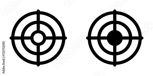 Editable shooting game, target, focus vector icon. Video game, game elements. Part of a big icon set family. Perfect for web and app interfaces, presentations, infographics, etc