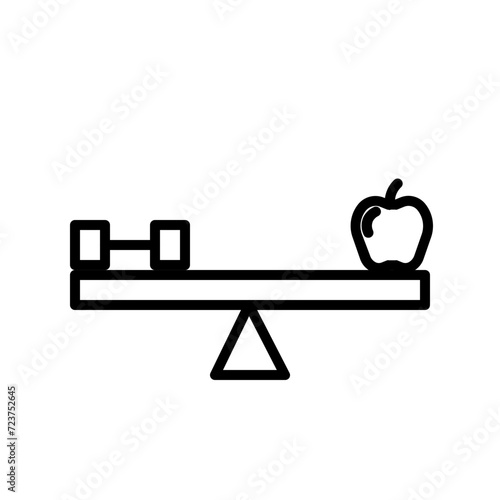  Life balance line icon