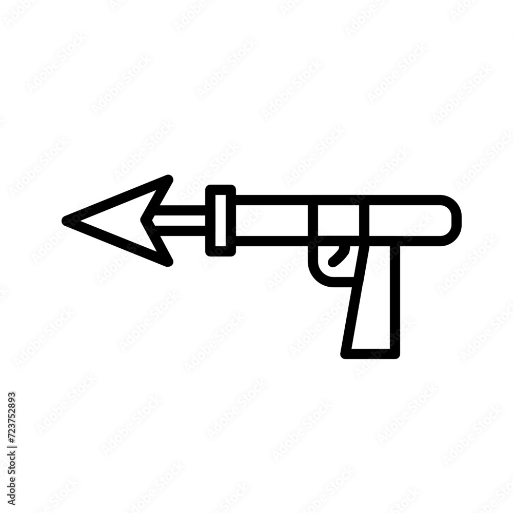 Obraz premium spear shot line icon