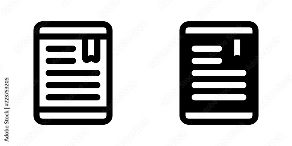 Editable e-book reader vector icon. Online learning, course, tutorial. Part of a big icon set family. Perfect for web and app interfaces, presentations, infographics, etc Editable e-book reader vector icon. Online learning, course, tutorial. Part of a big icon set family. Perfect for web and app interfaces, presentations, infographics, etc