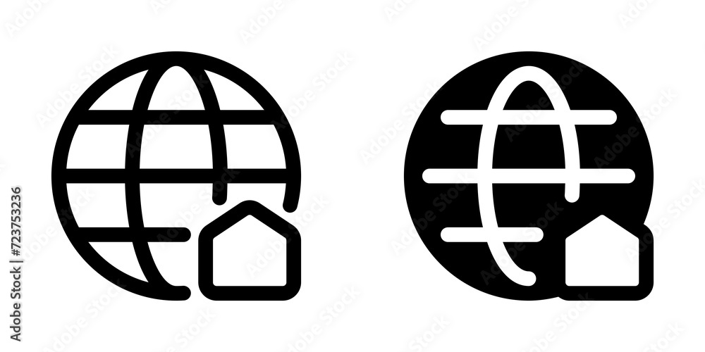 Editable home network, distant learning vector icon. Online learning, course, tutorial. Part of a big icon set family. Perfect for web and app interfaces, presentations, infographics, etc Editable home network, distant learning vector icon. Online learning, course, tutorial. Part of a big icon set family. Perfect for web and app interfaces, presentations, infographics, etc