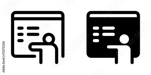 Editable online teacher, tutor, trainer vector icon. Online learning, course, tutorial. Part of a big icon set family. Perfect for web and app interfaces, presentations, infographics, etc