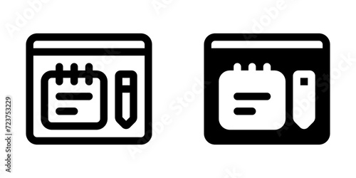 Editable note-taking app vector icon. Online learning, course, tutorial. Part of a big icon set family. Perfect for web and app interfaces, presentations, infographics, etc