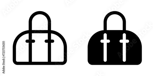 Editable duffel bag, gym bag, travel bag vector icon. Clothing, fashion, apparel. Part of a big icon set family. Perfect for web and app interfaces, presentations, infographics, etc