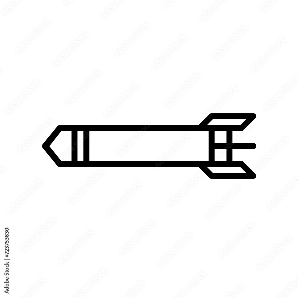 torpedo line icon torpedo line icon