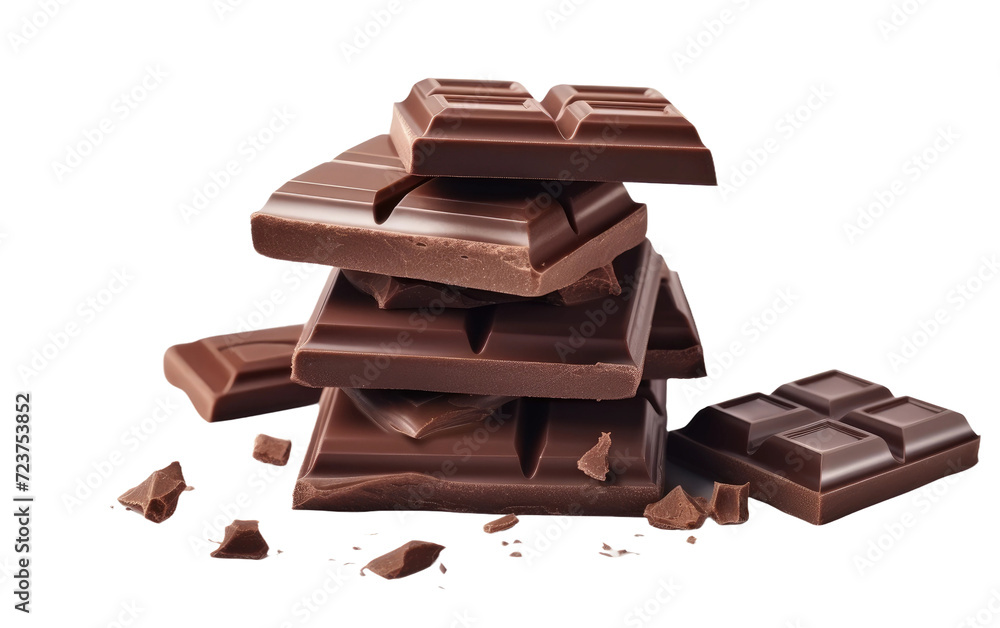 morsel dark chocolate tasty delicious on white or PNG transparent background.