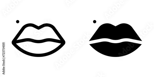 Editable pretty lips vector icon. Cosmetics, makeup, skincare, beauty. Part of a big icon set family. Perfect for web and app interfaces, presentations, infographics, etc