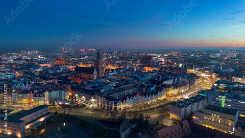 Evening panorama of Wroclaw, Poland. © Patryk Michalski