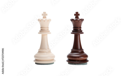 chess pieces queens pair on white or PNG transparent background.