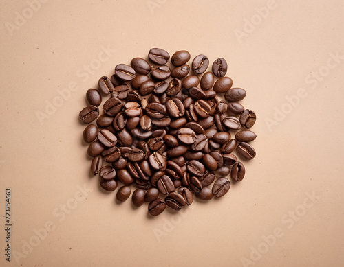 Close up coffee Beans Isolated On White Background