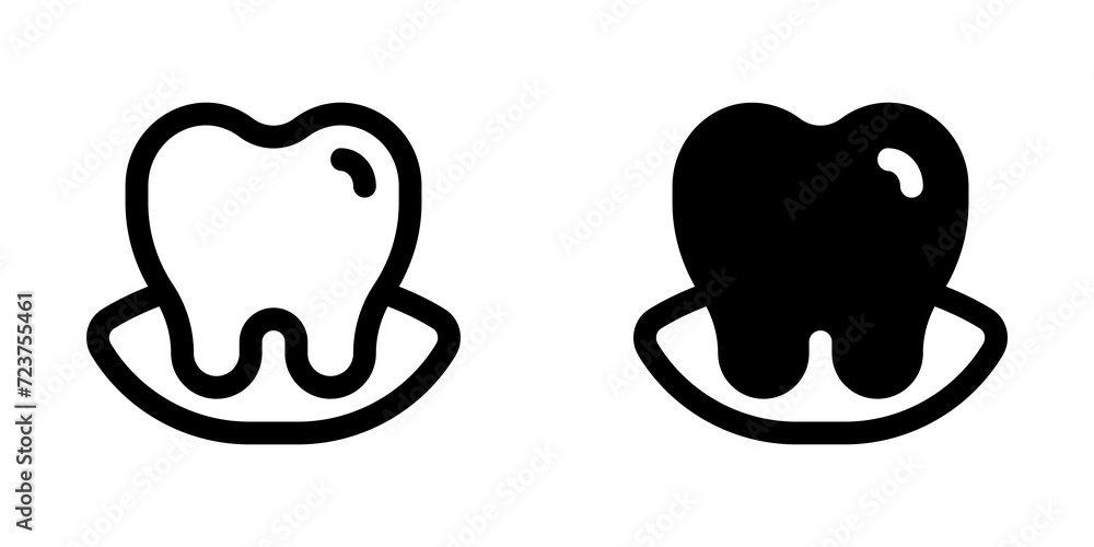 Fototapeta premium Editable tooth vector icon. Dentistry, healthcare, medical. Part of a big icon set family. Perfect for web and app interfaces, presentations, infographics, etc
