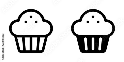 Editable cupcake, muffin vector icon. Food, restaurant. Part of a big icon set family. Perfect for web and app interfaces, presentations, infographics, etc