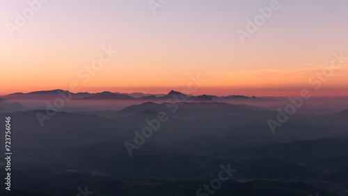 sunset in the mountains