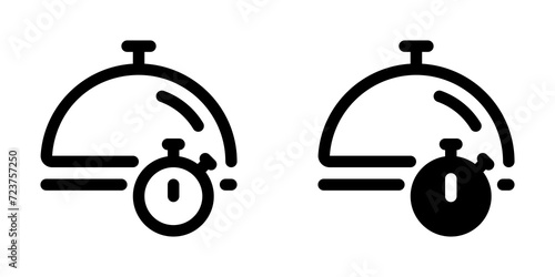 Editable food cooking time, serving time, delivery time vector icon. Part of a big icon set family. Perfect for web and app interfaces, presentations, infographics, etc