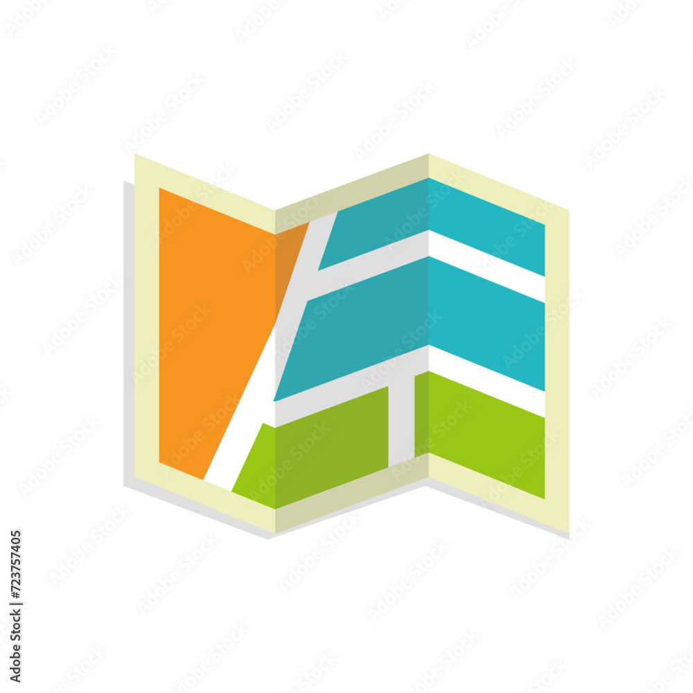 Map, geo locate, pointer icon. Map icon on white background Map, geo locate, pointer icon. Map icon on white background