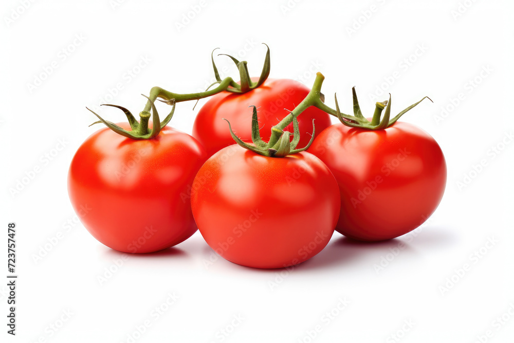 Bunch of tomatoes, isolated white background Bunch of tomatoes, isolated white background