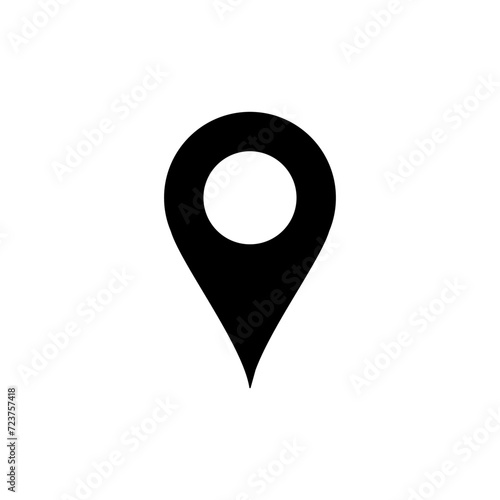 Pin icon vector. Location icon symbol isolated
