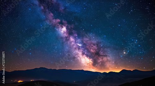 Awe-Inspiring Starlit Mountain Horizon