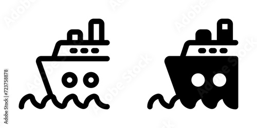 Editable cruise ship vector icon. Part of a big icon set family. Perfect for web and app interfaces, presentations, infographics, etc